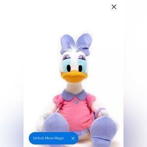 Authentic Disney Daisy Duck Plush – Medium 13''